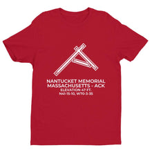 Load image into Gallery viewer, ack nantucket ma t shirt, Red