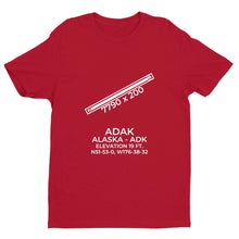 Load image into Gallery viewer, adk adak island ak t shirt, Red