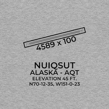 Load image into Gallery viewer, aqt nuiqsut ak t shirt, Gray