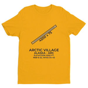 arc arctic village ak t shirt, Yellow