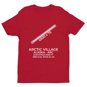 arc arctic village ak t shirt, Red