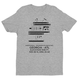 HARTSFIELD - JACKSON ATLANTA INTL in ATLANTA; GEORGIA (ATL; KATL) (w/ taxiways) T-Shirt