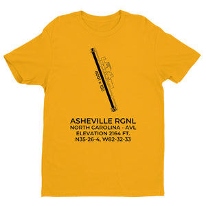 ASHEVILLE RGNL in ASHEVILLE; NORTH CAROLINA (AVL; KAVL) with taxiways and apron (east side) T-Shirt