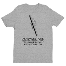 Load image into Gallery viewer, ASHEVILLE RGNL in ASHEVILLE; NORTH CAROLINA (AVL; KAVL) with taxiways and apron (east side) T-Shirt
