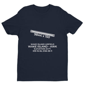 awk wake island wq t shirt, Navy