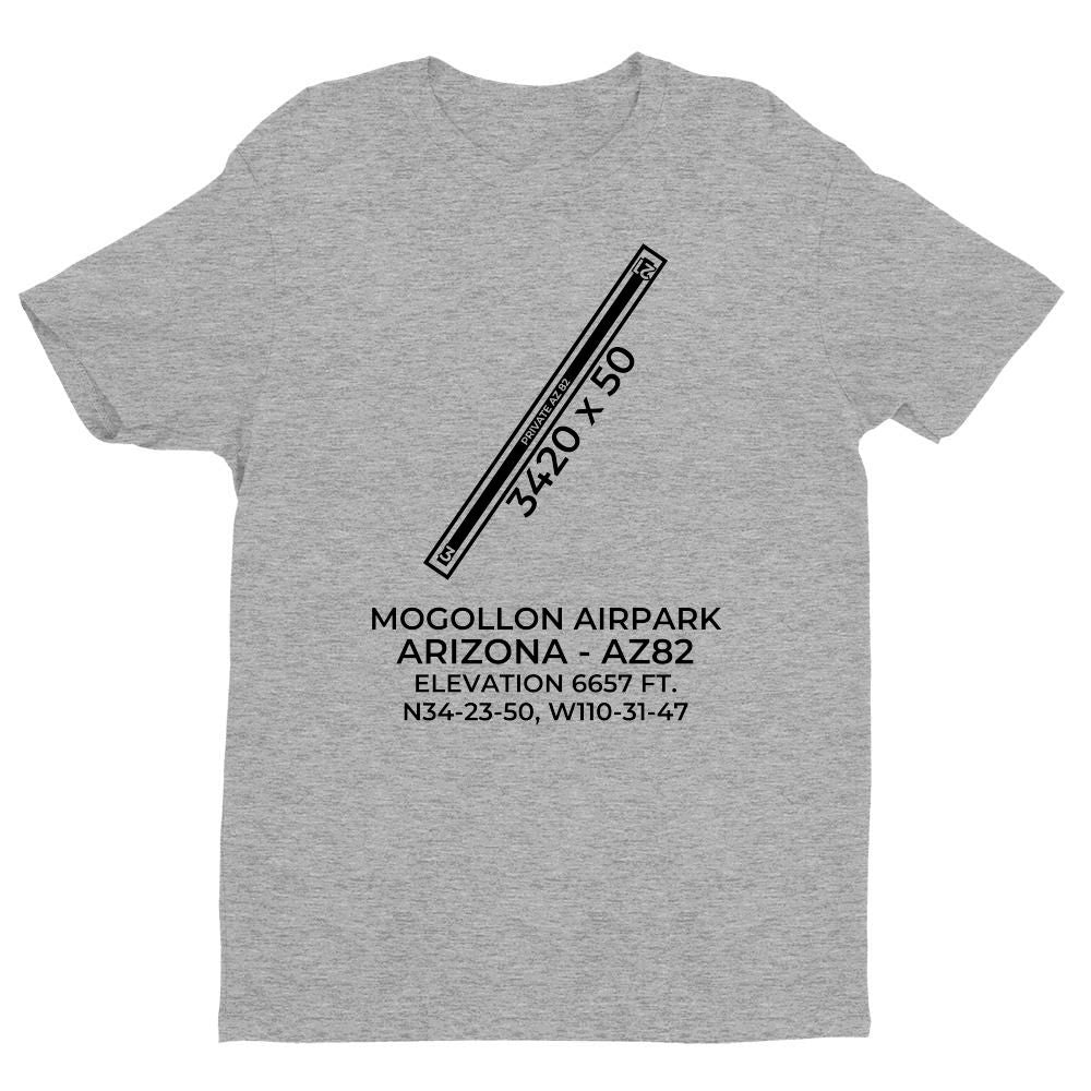 MOGOLLON AIRPARK (AZ82) in OVERGAARD; ARIZONA (AZ) T-Shirt