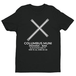 bak columbus in t shirt, Black