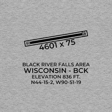 Load image into Gallery viewer, bck black river falls wi t shirt, Gray
