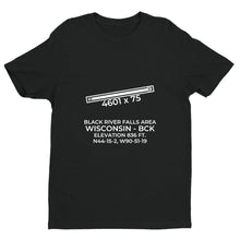 Load image into Gallery viewer, bck black river falls wi t shirt, Black