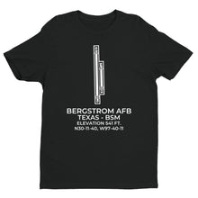 Load image into Gallery viewer, BERGSTROM AFB (BSM; KBSM) c.1990 in AUSTIN; TEXAS (TX) T-Shirt