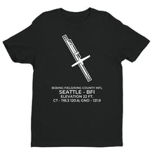 Load image into Gallery viewer, BOEING FIELD/KING COUNTY INTL in SEATTLE; WASHINGTON (BFI; KBFI) T-Shirt