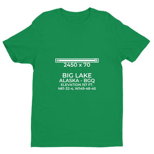 bgq big lake ak t shirt, Green