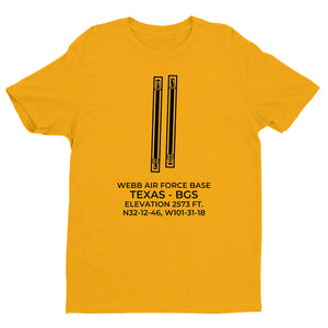 WEBB AIR FORCE BASE (BGS) in BIG SPRING; TEXAS (TX) c.1970 T-Shirt