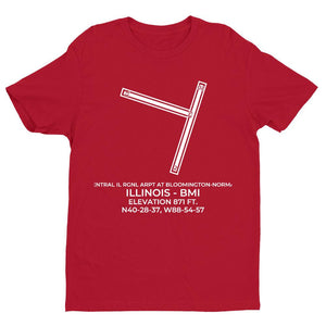 bmi bloomington normal il t shirt, Red