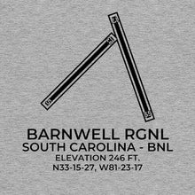 Load image into Gallery viewer, bnl barnwell sc t shirt, Gray