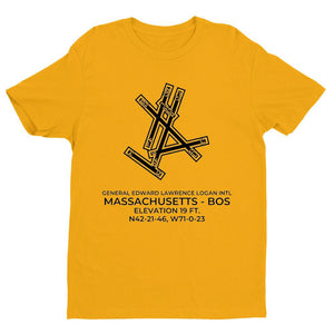bos boston ma t shirt, Yellow