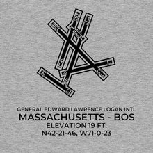 Load image into Gallery viewer, bos boston ma t shirt, Gray