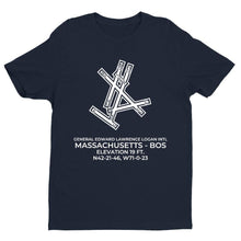 Load image into Gallery viewer, bos boston ma t shirt, Navy