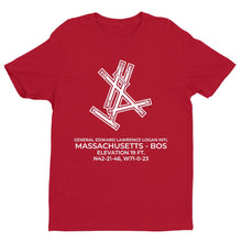 Load image into Gallery viewer, bos boston ma t shirt, Red