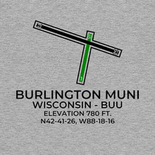 Load image into Gallery viewer, buu burlington wi t shirt, Gray