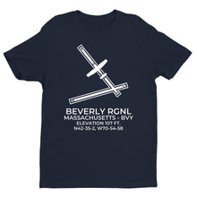 Load image into Gallery viewer, BEVERLY; MASSACHUSETTS (BVY; KBVY) T-Shirt