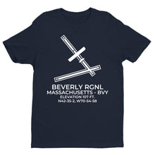 Load image into Gallery viewer, BEVERLY; MASSACHUSETTS (BVY; KBVY) T-Shirt
