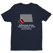 Load image into Gallery viewer, BOWMAN RGNL near BOWMAN; NORTH DAKOTA (BWW; KBWW) T-Shirt