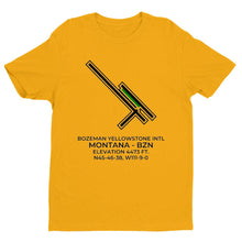 Load image into Gallery viewer, bzn bozeman mt t shirt, Yellow