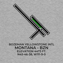 Load image into Gallery viewer, bzn bozeman mt t shirt, Gray