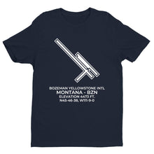 Load image into Gallery viewer, bzn bozeman mt t shirt, Navy