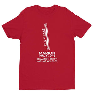 c17 marion ia t shirt, Red