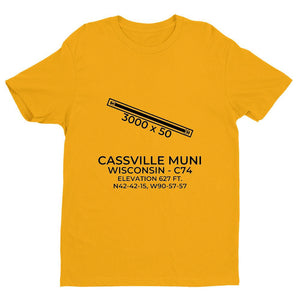 c74 cassville wi t shirt, Yellow