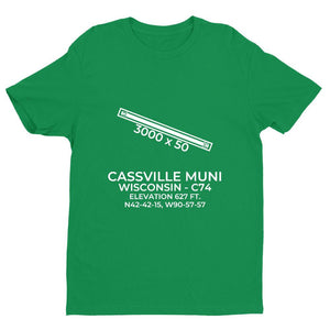 c74 cassville wi t shirt, Green
