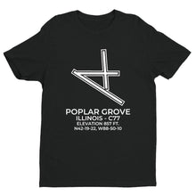 Load image into Gallery viewer, c77 poplar grove il t shirt, Black