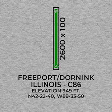 Load image into Gallery viewer, c86 freeport il t shirt, Gray