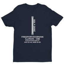 Load image into Gallery viewer, c86 freeport il t shirt, Navy