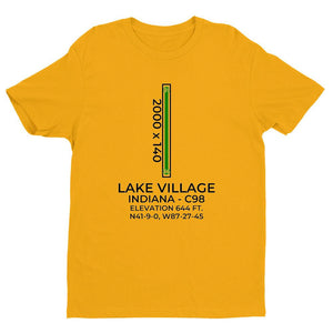 c98 lake village in t shirt, Yellow