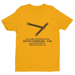 cae columbia sc t shirt, Yellow