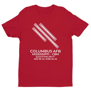 cbm columbus ms t shirt, Red