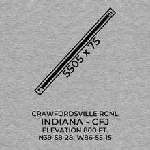 Load image into Gallery viewer, cfj crawfordsville in t shirt, Gray