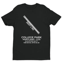Load image into Gallery viewer, cgs college park md t shirt, Black