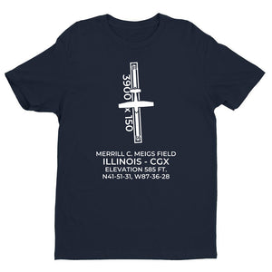 MERRILL C. MEIGS FIELD (CGX; KCGX) near CHICAGO; ILLINOIS (IL) c.2002 T-Shirt