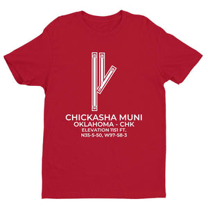 chk chickasha ok t shirt, Red