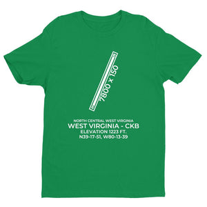 ckb clarksburg wv t shirt, Green