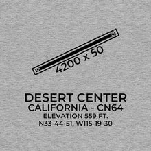 Load image into Gallery viewer, cn64 desert center ca t shirt, Gray
