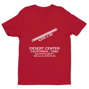 cn64 desert center ca t shirt, Red