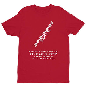 co92 fort garland co t shirt, Red