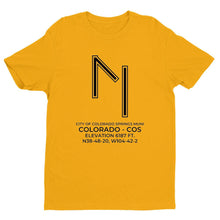 Load image into Gallery viewer, cos colorado springs co t shirt, Yellow