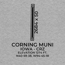 Load image into Gallery viewer, crz corning ia t shirt, Gray