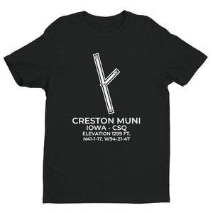 csq creston ia t shirt, Black